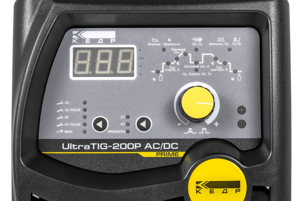 Фото 8 - Установка аргонодуговой сварки КЕДР UltraTIG-200P AC/DC (220В, 10-200А).